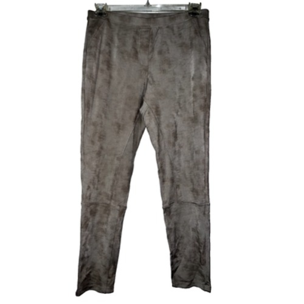 Soft Surroundings Pants Brown Paneled‎ Leggings Women's Size Medium Athletic Gym